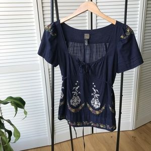 Anthropologie: Lithe Baby Doll Peasant Top